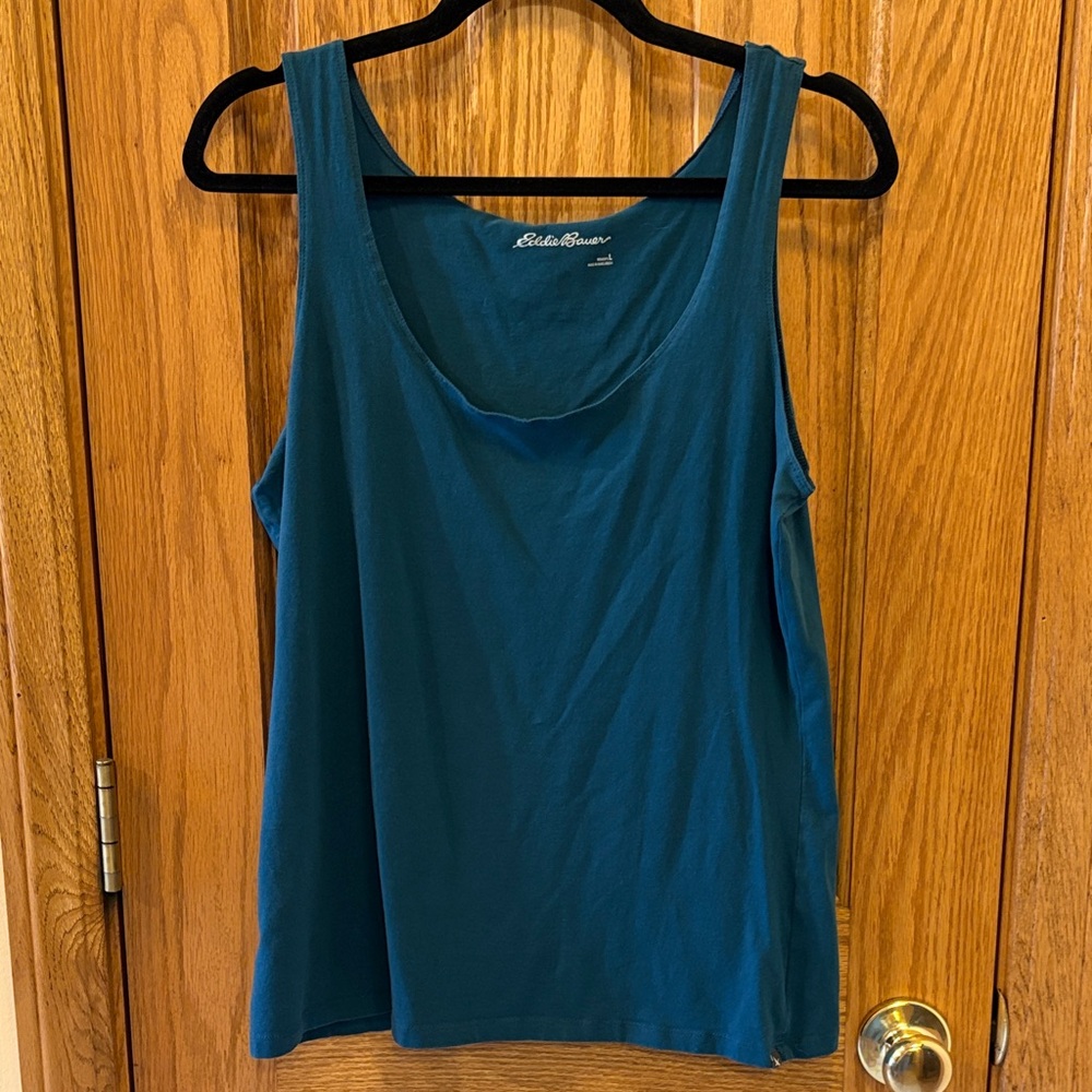 Eddie Bauer Teal Blue Scoop Neck Tank
